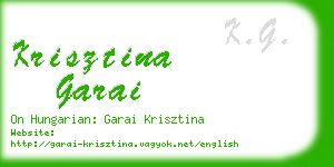 krisztina garai business card